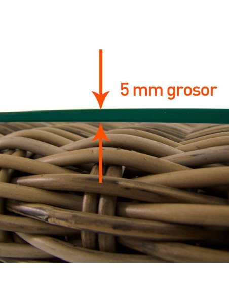 Mesa para jardín ratán sintético Lux