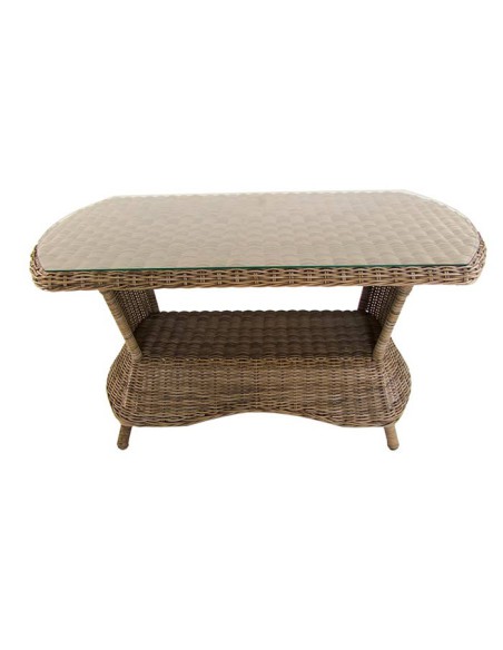 Mesa para jardín ratán sintético Lux