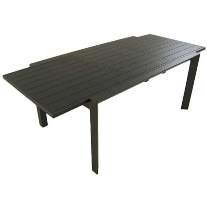 Conjunto mesa extensible 160/220 y 6 sillones de jardín reclinables Antracita