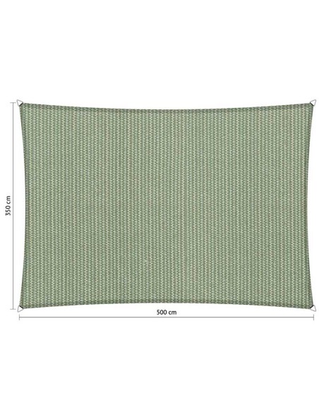 Toldo vela rectangular de exterior 3 x 5 m verde