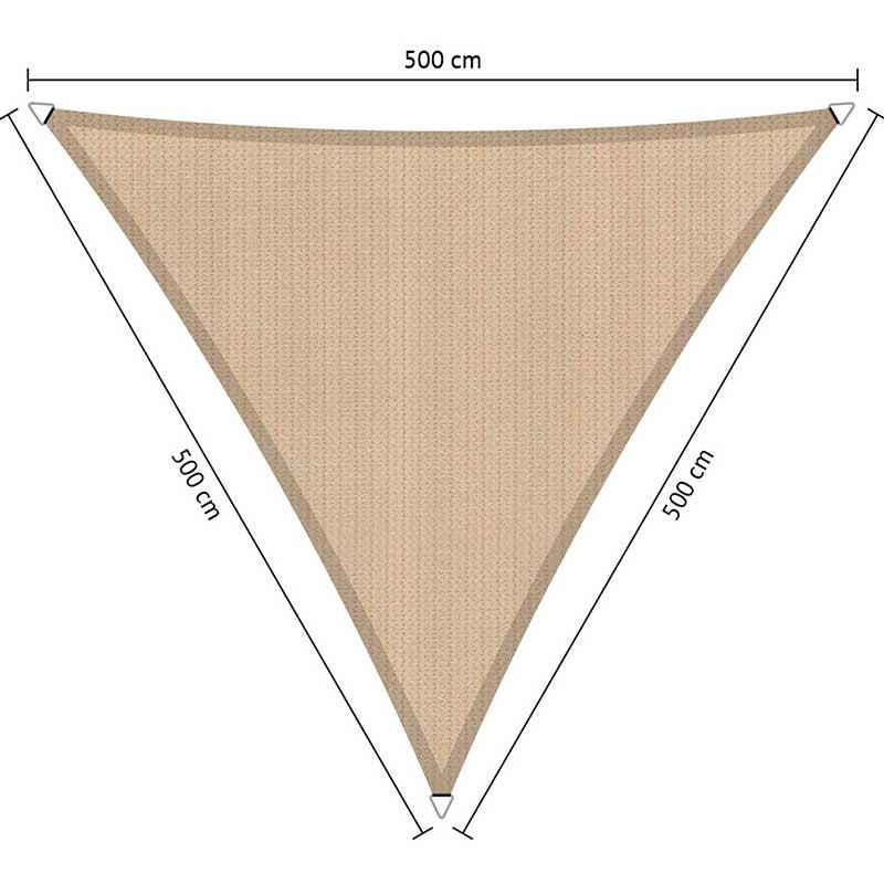 Toldo vela triangular para 5 x 5 x m arena