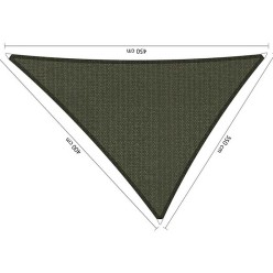 Toldo vela de jardín triangular 3,5 x 4 x 4,5 m gris oscuro