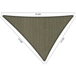 Toldo vela de jardín triangular 3,5 x 4 x 4,5 m gris claro