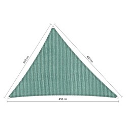 Toldo vela de jardín triangular 3,5 x 4 x 4,5 m azul