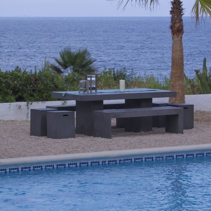 Banco de cemento para jardin 160 cm