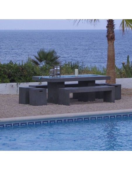 Banco de cemento para jardin 160 cm