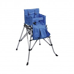 Cadeira alta dobrável para jardim azul
