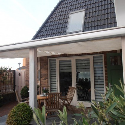 Conjunto de toldo de pergula exterior 2 x 4m Branco