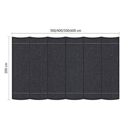 Set de toldo para pergola de exterior 2 x 4m Negro