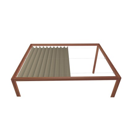 Set de toldo para pergola de exterior 2 x 4m Negro