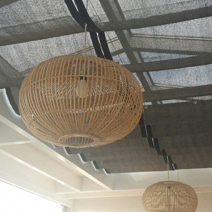 Juego de toldo para pergola para exterior 2 x 6m Negro