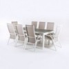 Conjunto de exterior, mesa extensible y 8 sillones reclinables Laver
