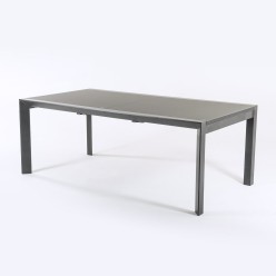 Mesa extensible de jardin Antracita 200/300