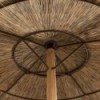 Guarda-sol de madeira fixa redonda e cana sul-africana 200 cm