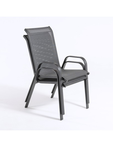 Pack 6 sillones de exterior apilable Malmo
