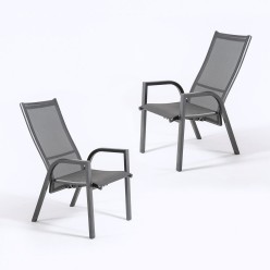 Poltrona para Antracite reclinado jardim - Pack 2 unidades 2