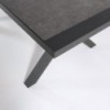 Mesa de aluminio 180 cm y tablero estilo cerámica color Antracita