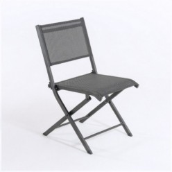 Cadeira dobrável de alumínio antracite