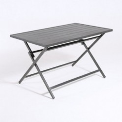 Table aluminium pour extérieur pliable 120 cm Anthracite
