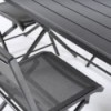 Conjunto de jardín de mesa y 4 sillas de aluminio plegables Antracita