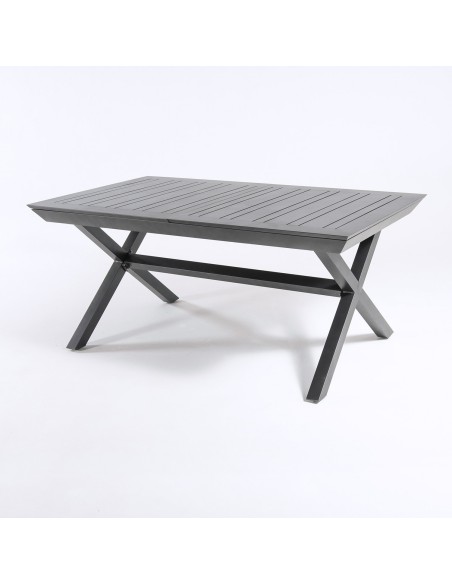 Table de jardin avec pieds en X extensible 170-240 en aluminium Anthracite