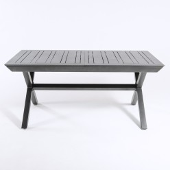 Mesa de jardin con pies en X extensible 170-240 de aluminio Antracita 2