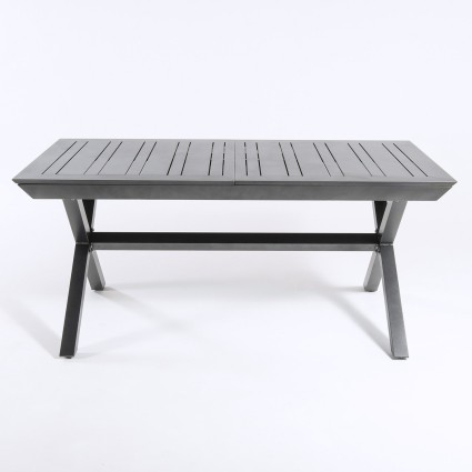 Table de jardin avec pieds en X extensible 170-240 en aluminium Anthracite