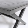 Mesa de jardín con pies en X extensible 170-240 de aluminio Antracita