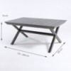 Table de jardin avec pieds en X extensible 170-240 en aluminium Anthracite