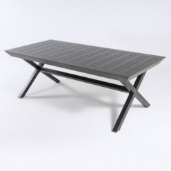 Mesa ao ar livre com pés em x extensível 215-295 antracite