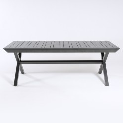 Table d'exterieur avec pieds en X extensible 215-295 Anthracite 2