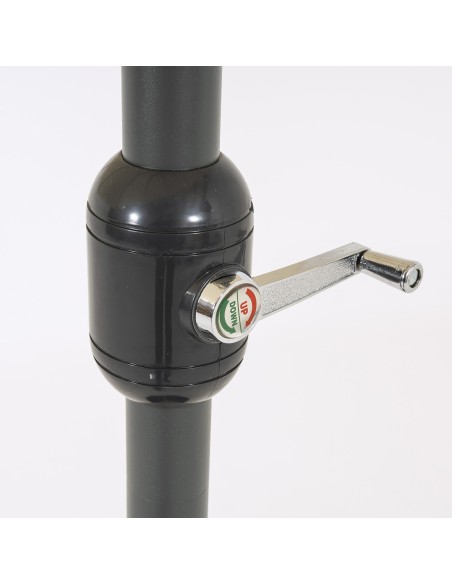 Parasol de jardin fijo 300 cm beige con funda