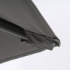Parasol de exterior redondo 300 cm gris con funda