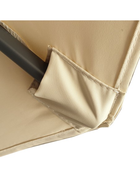 Tecido de substituicao de cor natural para pêndulo de Guarda-sol de 350 cm