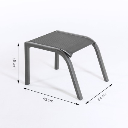Repose-pieds empilable pour exterieur Anthracite - Pack 6 unites