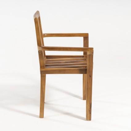 Cadeirao de jardim em teca Texas - Pack 6 unidades