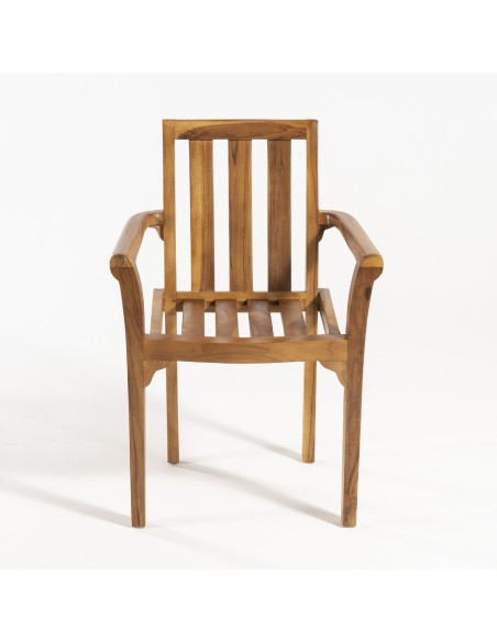 Cadeirao de jardim em teca Texas - Pack 6 unidades