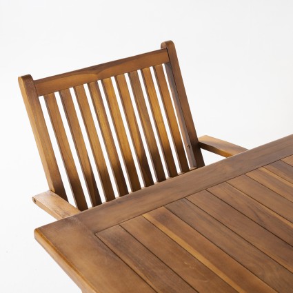 Conjunto de exterior teca rectangular 150 Sara