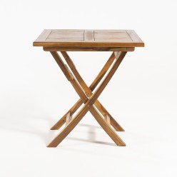 Mesa de teca de jardin cuadrada 70 cm 2