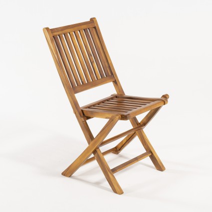 Chaise de jardin pliante en teck Talia