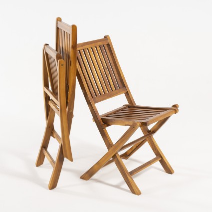 Chaise de jardin pliante en teck Talia