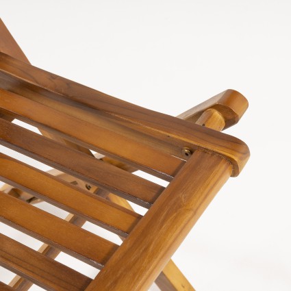 Chaise de jardin pliante en teck Talia