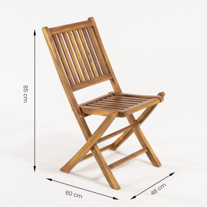 Chaise de jardin pliante en teck Talia