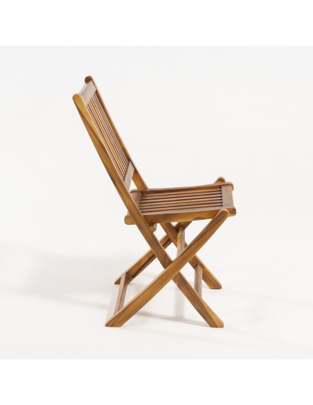 Chaise de jardin pliante en teck Talia - Pack 2 unites