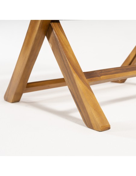 Chaise de jardin pliante en teck Talia - Pack 2 unites