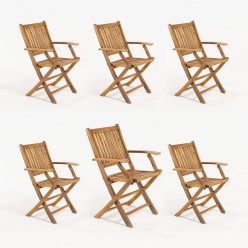 Sillon de jardin plegable Bangly - Pack 6 unidades 2