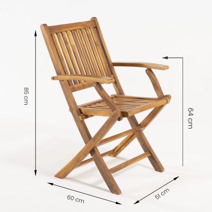 Poltrona de jardim dobravel - Pack 6 unidades