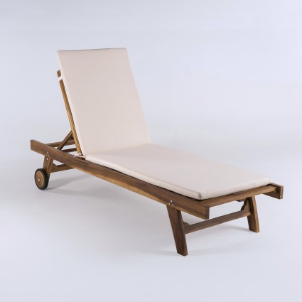 Cojin para tumbona de jardin estandar beige - Pack 4 unidades