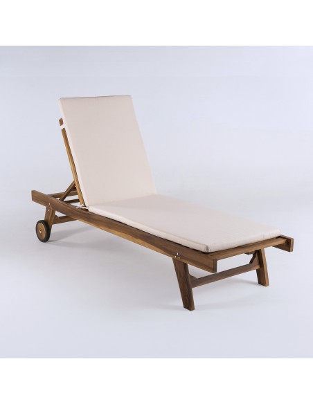 Cojin para tumbona de jardin estandar beige - Pack 4 unidades