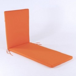 Almofada laranja para espreguiçadeira ao ar livre Repelente de água Removível Tamanho 196x60x5 cm